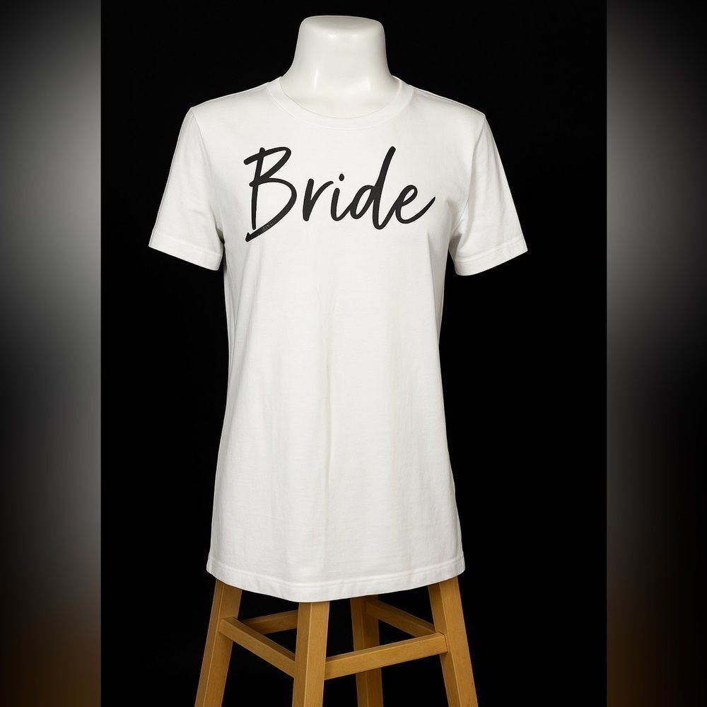 BRIDE White Tee shirt for wedding, party, etc. SMALL